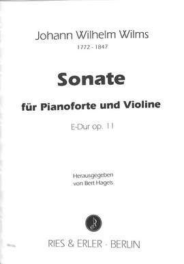 Wilms, J W: Sonate E-Dur op 11