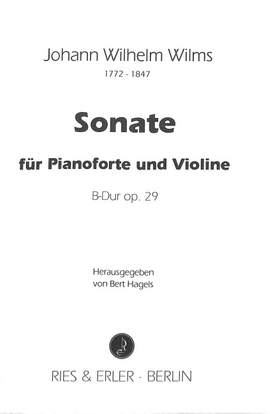 Wilms, J W: Sonate B-Dur op 29
