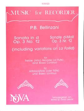 Bellinzani, P B: Sonate d-moll op 3/12