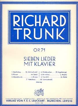Trunk, R: 7 Lieder op 71