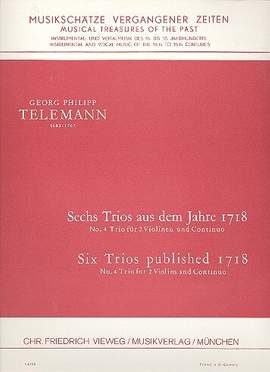 Telemann, G P: 6 Trios 4 D-Dur
