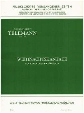 Telemann, G P: Ein Kindelein so löbelich