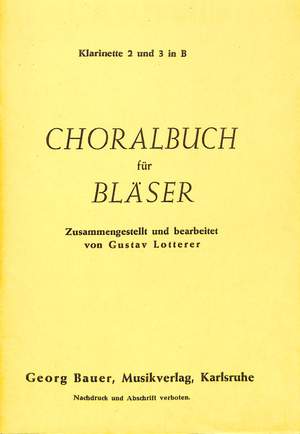 Lotterer, G: Choralbuch für Bläser
