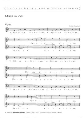 Menschick, W: Missa mundi (Choralmesse 4)
