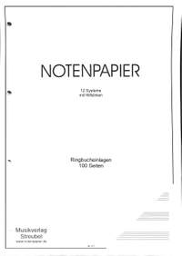 Notenpapier Ringbucheinlagen A4 50 Blatt mit Hilfslinien
