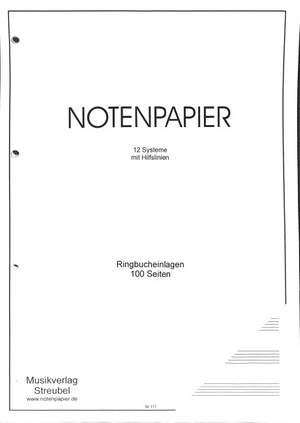 Notenpapier Ringbucheinlagen A4 50 Blatt mit Hilfslinien