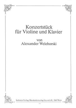 Welehorski, A: Konzertstück