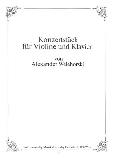 Welehorski, A: Konzertstück