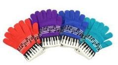 Stretch Handschuhe Tastatur + Notenlinie