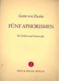 Zieritz, G v: 5 Aphorismen