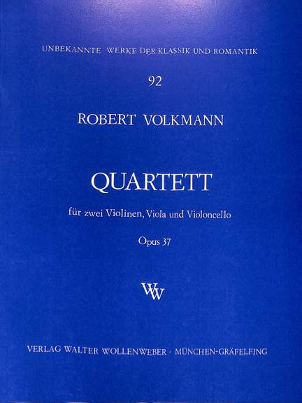 Volkmann, R: Quartett d-moll op 37