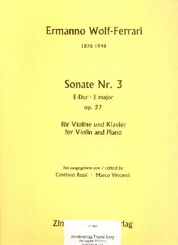 Wolf-Ferrari, E: Sonate 3 E-Dur op 27