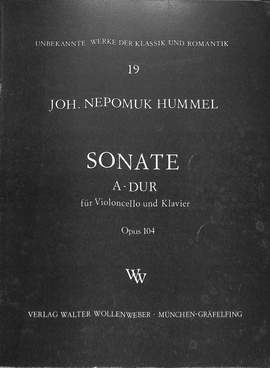 Hummel, J N: Sonate A-Dur op 104