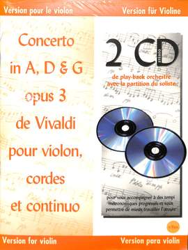 Vivaldi, A: Concerto Grosso op 3 A-Dur D-Dur G-Dur