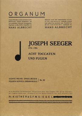 Seeger, J: 8 Toccaten + Fugen 22