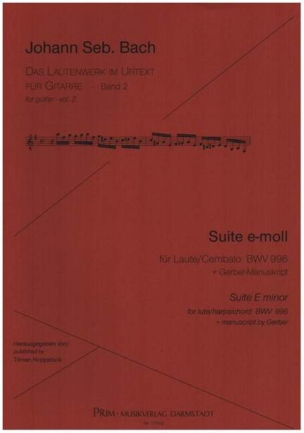 Bach, J S: Suite e-moll BWV 996