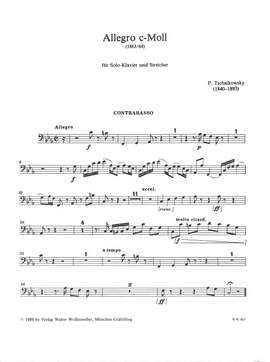 Tchaikovsky, P I: Allegro c-moll