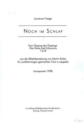 Traiger, L: Noch im Schlaf