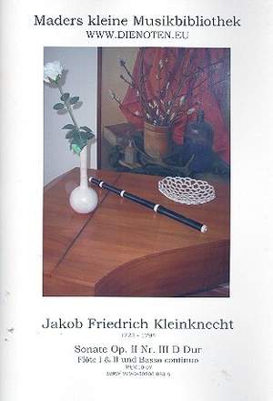 Kleinknecht, J F: Sonate 3 D-Dur