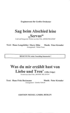 Kreuder, P: Sag beim Abschied leise Servus