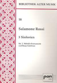 Rossi, S: 3 Sinfonien