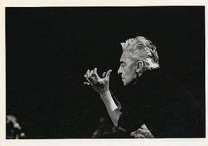 Karajan, H v: Postkarte
