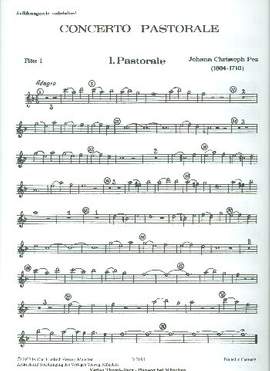 Pez, J C: Concerto pastorale F-Dur