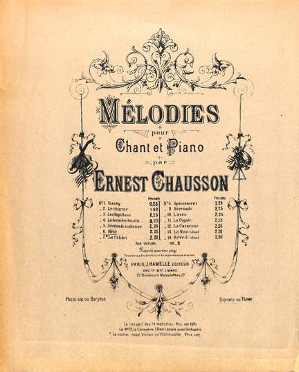 Chausson, E: Hebe - Melodie 6