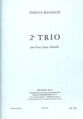 Milhaud, D: Trio 2