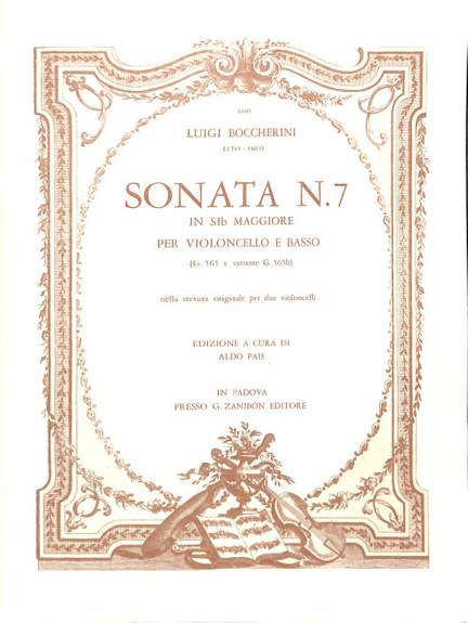 Boccherini, L: Sonate 7 B-Dur