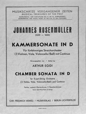 Rosenmueller, J: Kammersonate D-Dur