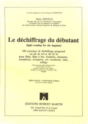 Dijoux, M: Le dechiffrage du debutant - 100 exercices