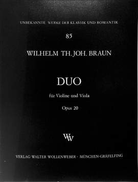 Braun, W: Duo op 20
