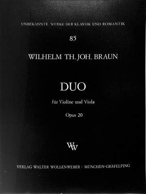 Braun, W: Duo op 20