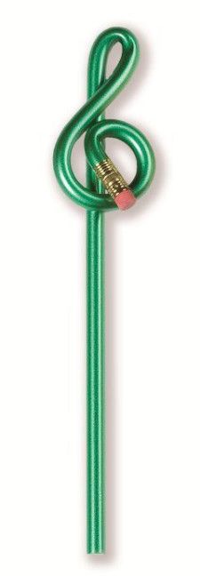Pencil g-clef green (L: 24 cm)