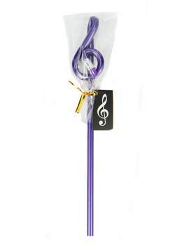Pencil g-clef purple (L: 24 cm)