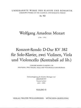 Mozart, W A: Rondo 1 D-Dur KV 382