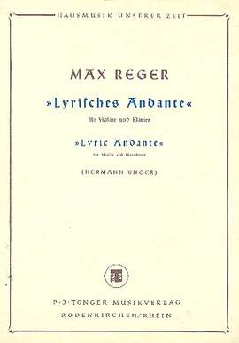 Reger, M: Lyrisches Andante