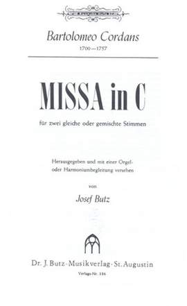 Cordans, B: Missa C-Dur
