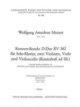 Mozart, W A: Rondo 1 D-Dur KV 382