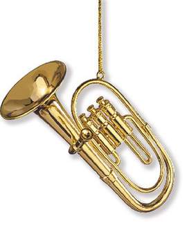 Ornament Tuba 9,5 cm (1/6) gold plated