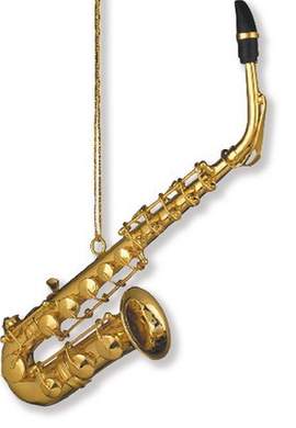 Ornament Saxophone 12,5 cm (1/8) gold plated