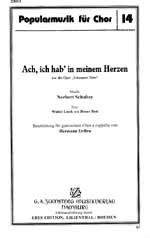 Schultze, N A W R: Ach ich hab' in meinem Herzen