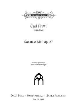 Piutti, C: Sonate e-moll op 27