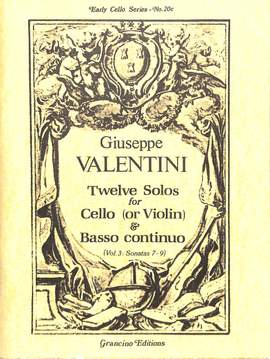 Valentini, G: 12 Solos 3 Sonaten op 8/7-9