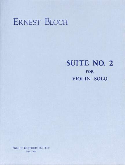 Bloch, E: Suite No. 2
