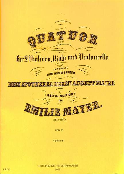 Mayer, E: Quartett g-moll op 14