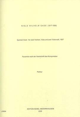 Gade, N W: Quintett f-moll