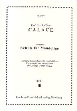 Calace, R: Schule für Mandoline 3