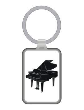 Keyring grand piano metal 7,5*3 cm (UV digital printing)